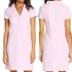 Lilly Pulitzer Tisbury Shift Dress Size XXS Prosecco Pink Lucky Catch Stripe